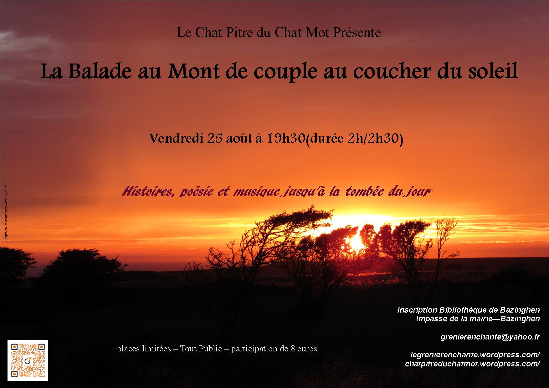 Affiche Balade Mont De Couple Coucher Du Soleil Le Grenier